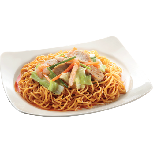 Pancit Canton with drink