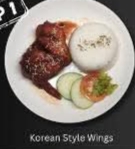Korean Style Wings with drinks