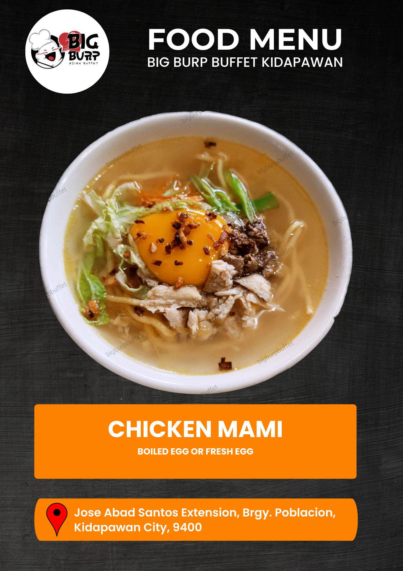 Chicken Mami (Boiled Egg or Fresh Egg)